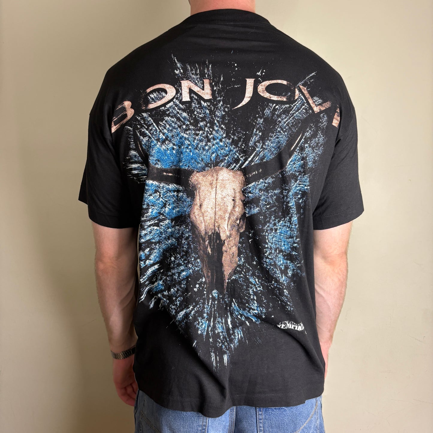 Vintage Bon Jovi Empire Black Band Tee Graphic T-Shirt - L