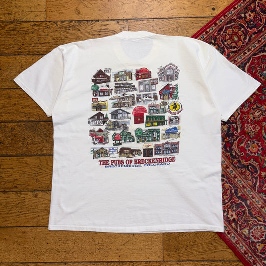 Vintage Lee 1991 Pub Colorado White Single Stitch Graphic T-Shirt - L