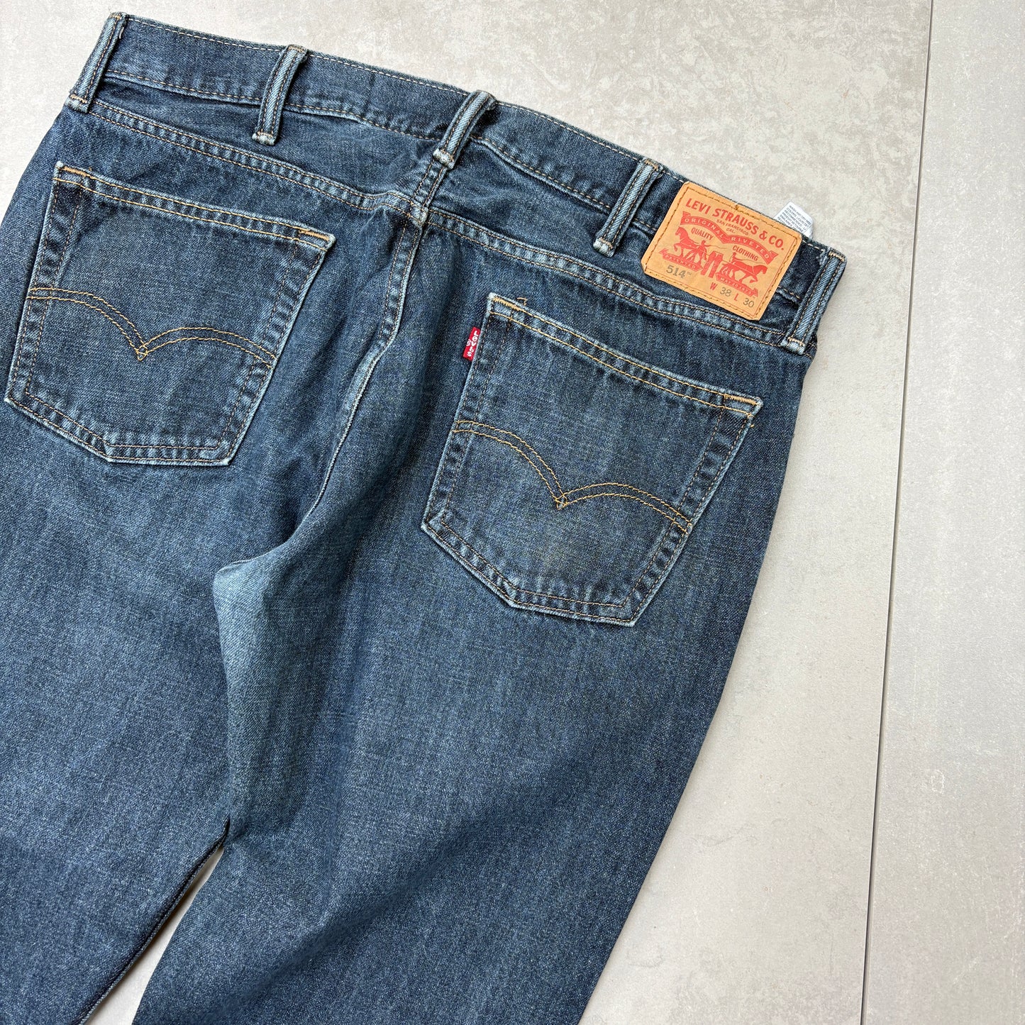 Vintage Levis 514 Straight Blue Denim Jeans - 38