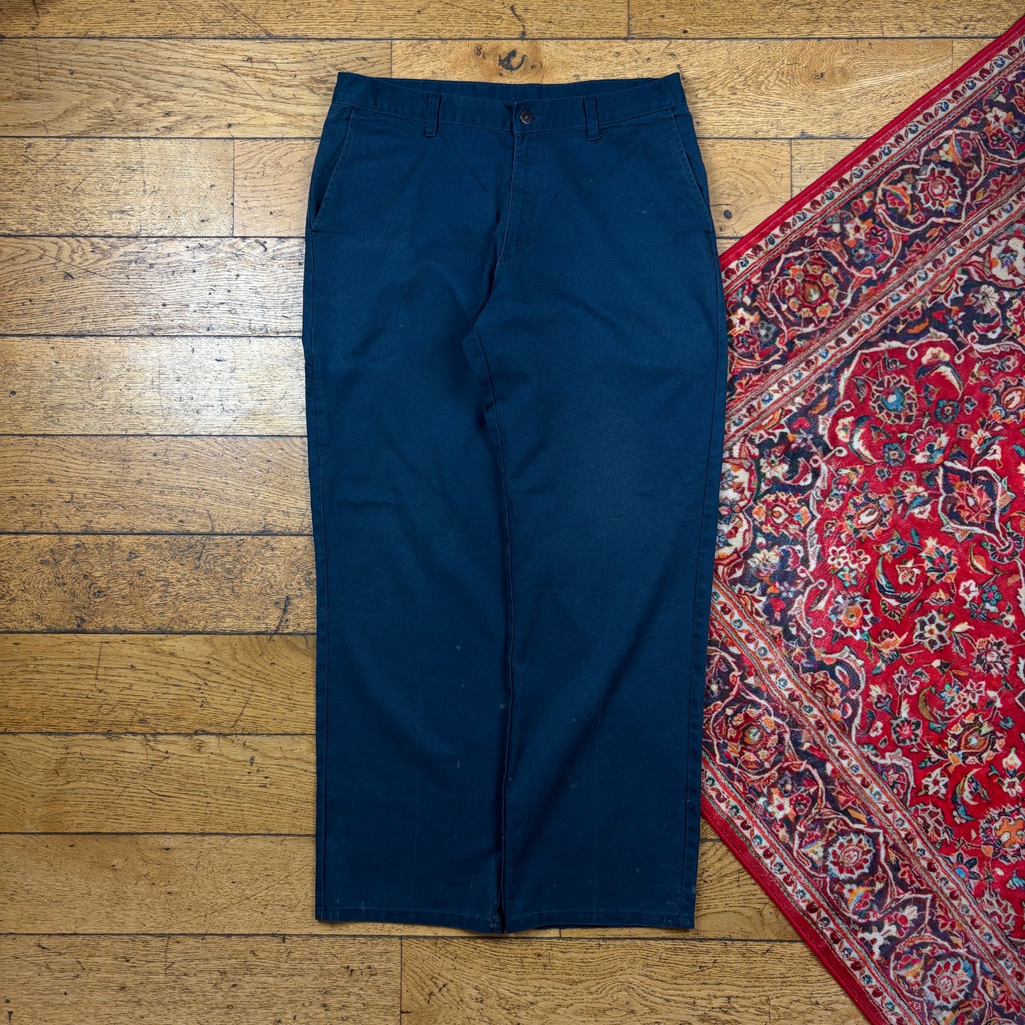 Vintage Dickies 874 Navy Baggy Skate Chino Trousers - 34