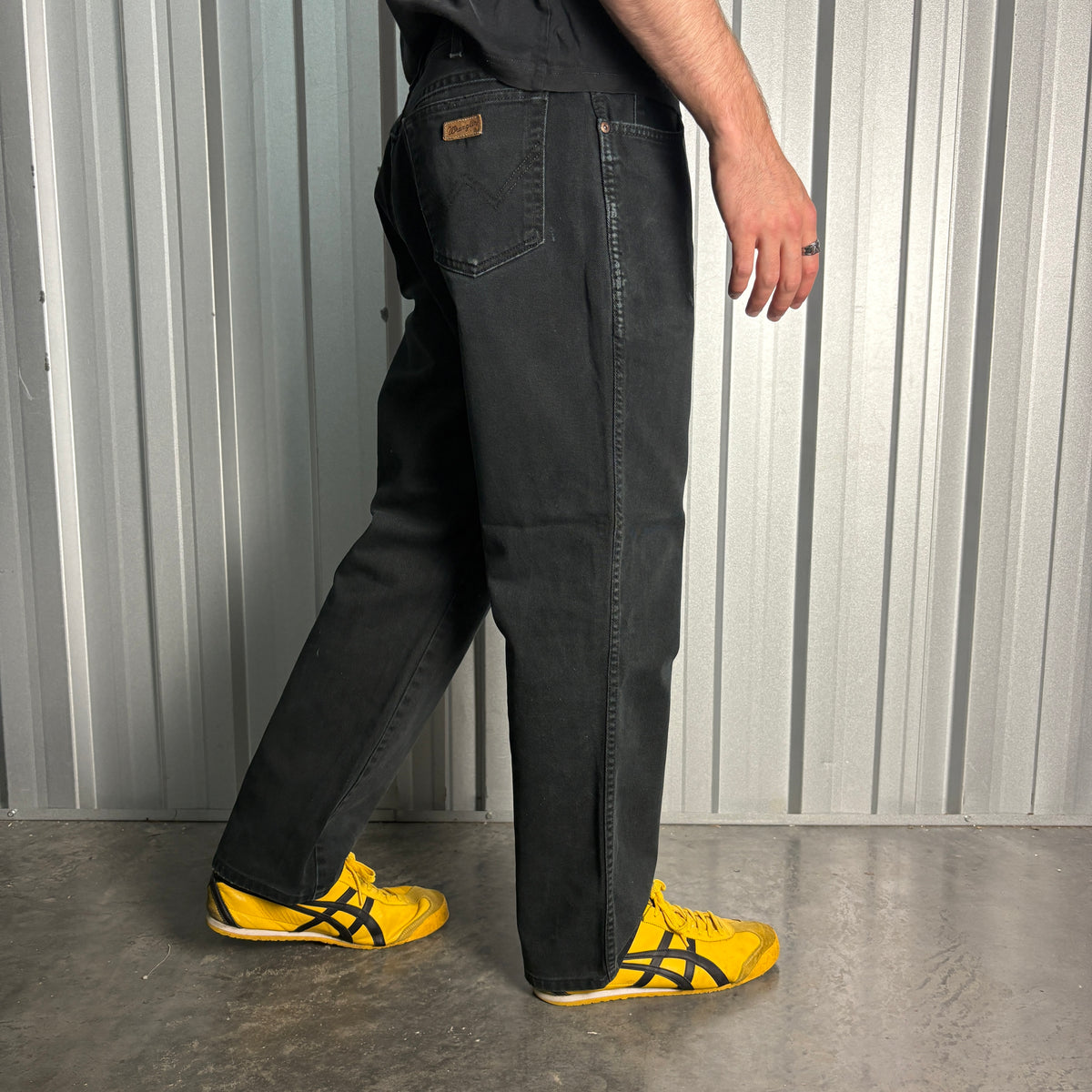 Wrangler Black Baggy Straight Workwear Jeans - 36S