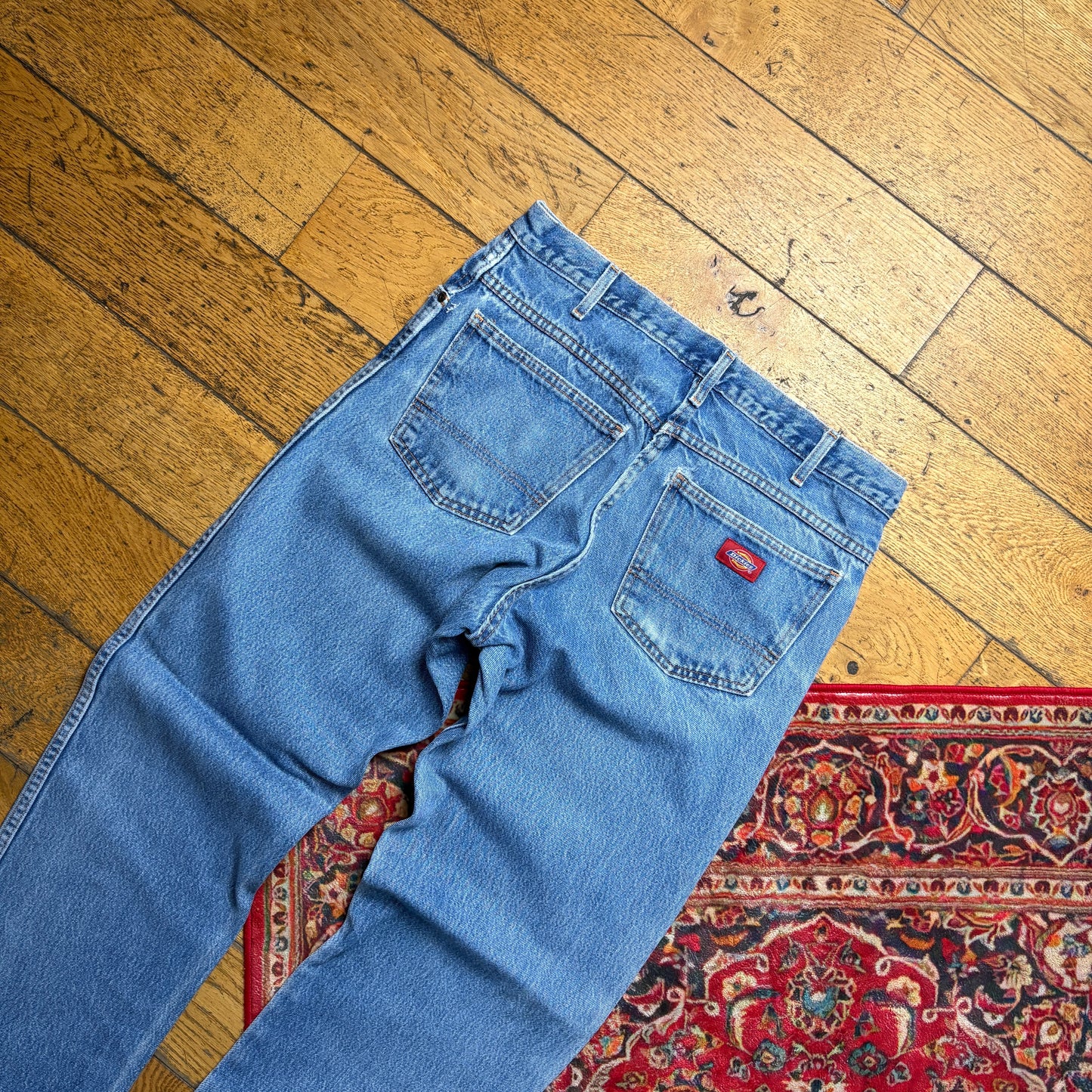 Vintage Dickies Workwear Carpenter Straight Blue Jeans - 33L