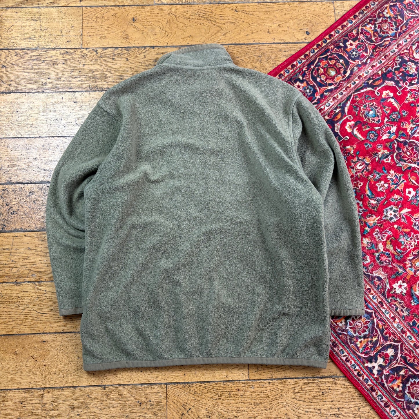 Vintage Adidas Green Fleece Zip Embroidered Sweatshirt - L