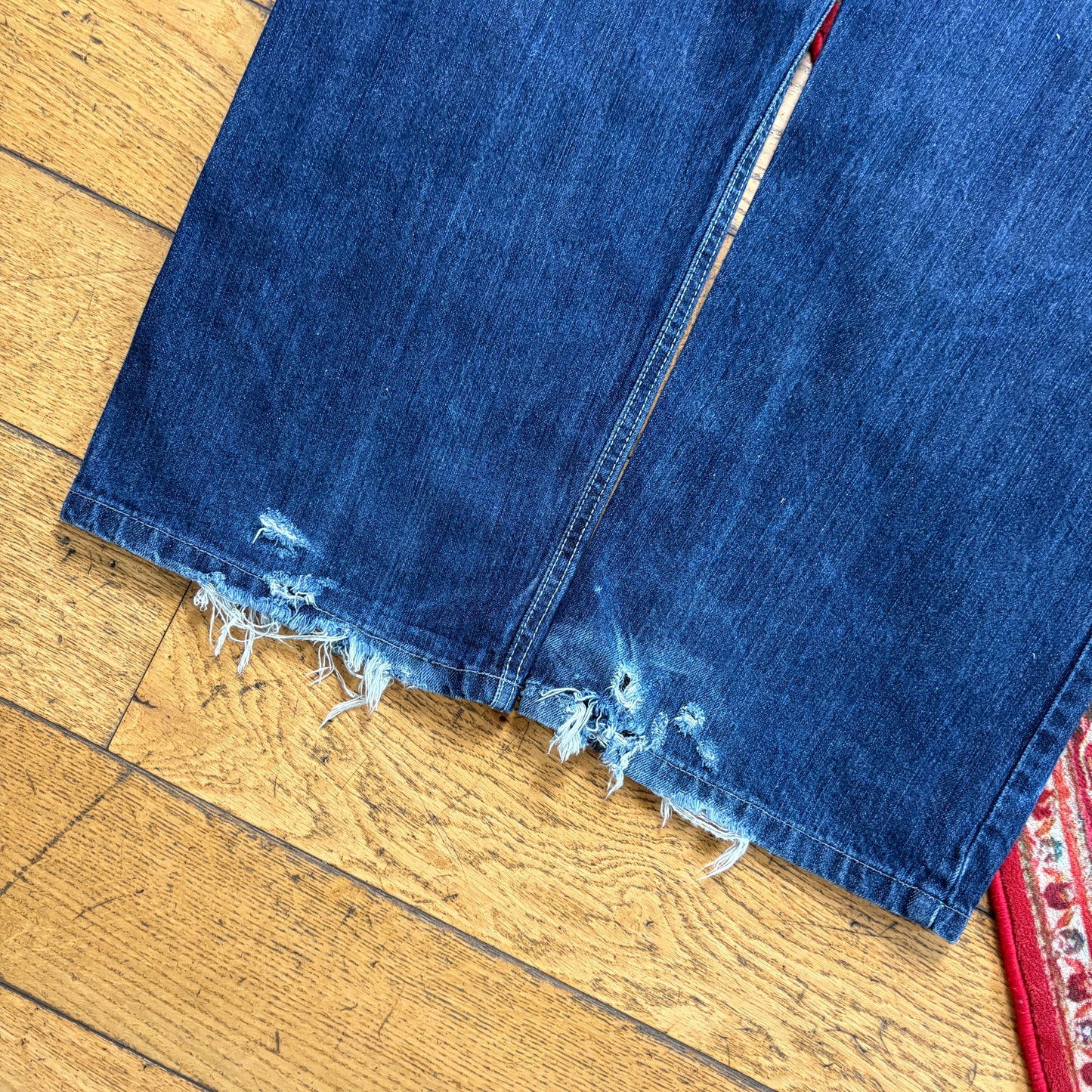 Vintage Ecko Unltd Blue Embroidered Y2K Hip Hop Baggy Jeans - 36