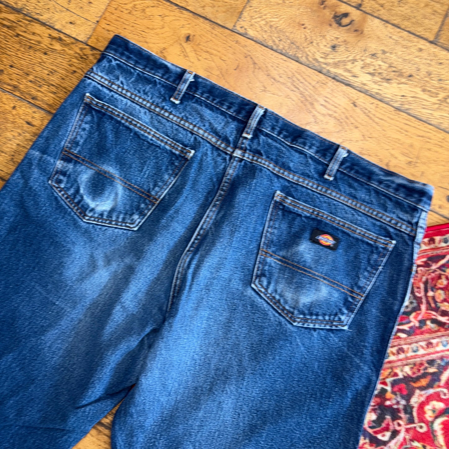 Vintage Dickies Workwear Carpenter Baggy Blue Shorts - 44