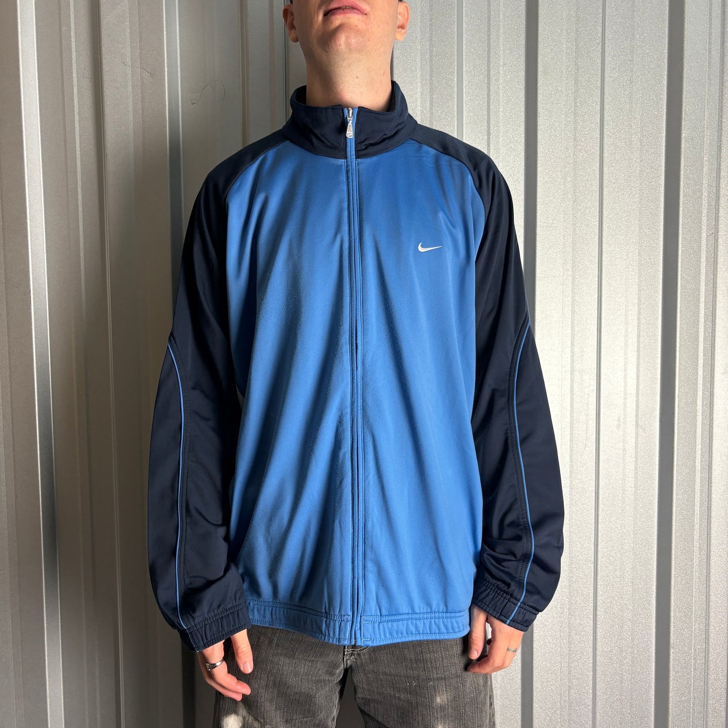 Vintage Nike Blue Tracksuit Track Jacket - 2XL