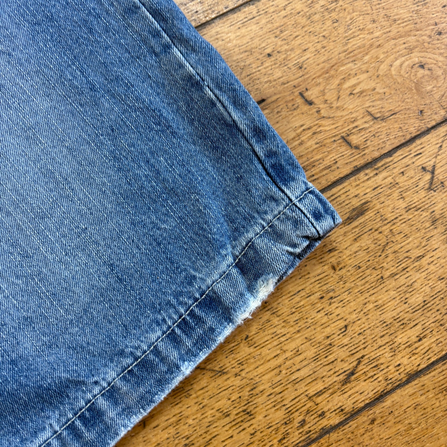 Vintage Route 66 Embroidered Blue Hip Hop Baggy Shorts Jorts - 32