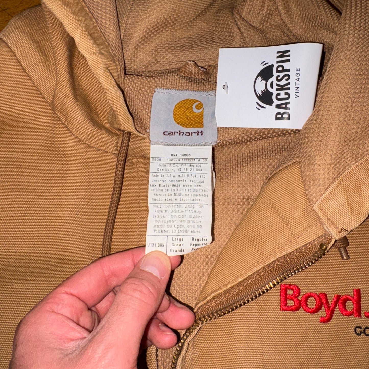 Vintage Carhartt Brown Active Workwear Jacket - L