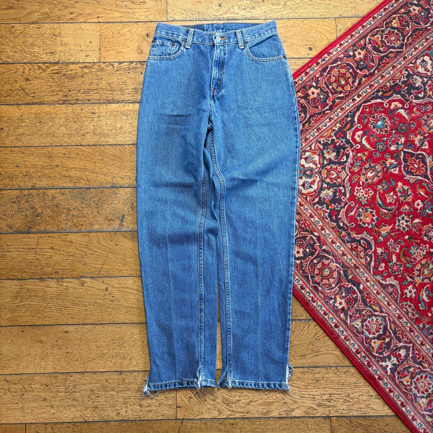 Vintage Levis 550 Womens Baggy Tapered Blue Denim Jeans - Size 8