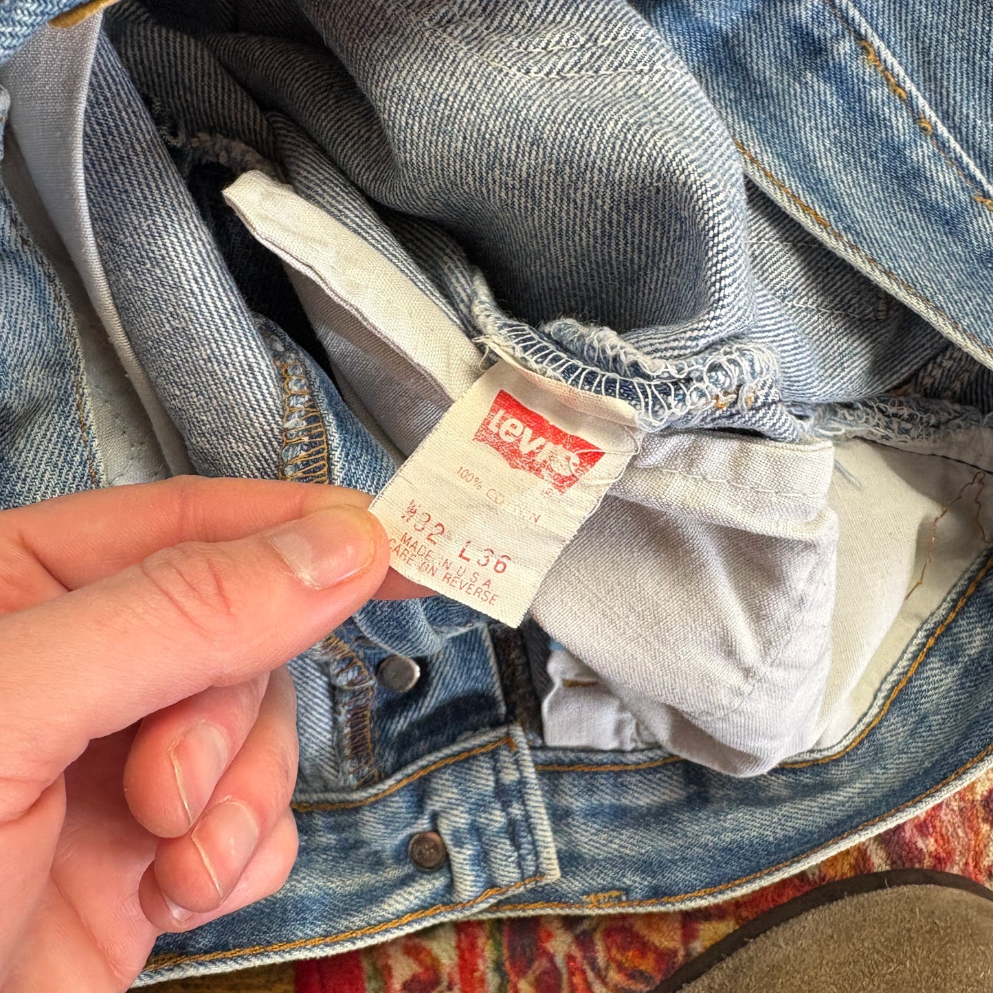 Vintage Levis 501 Straight Blue Denim Jeans - 30S