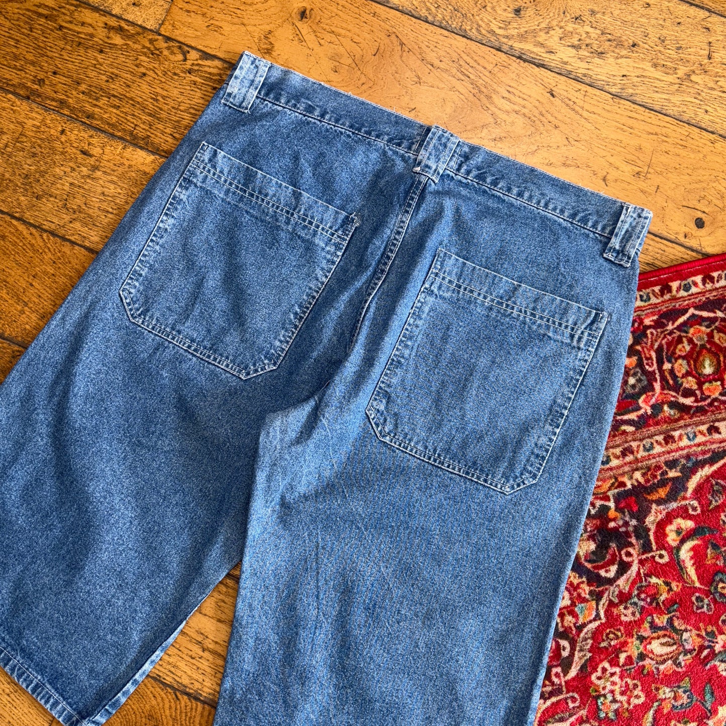 Vintage Carpenter Y2K Hip Hop Blue Straight Shorts Jorts - 38