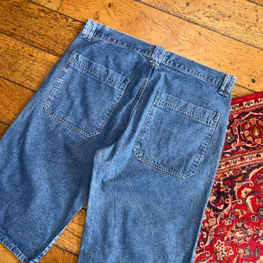 Vintage Carpenter Y2K Hip Hop Blue Straight Shorts Jorts - 38