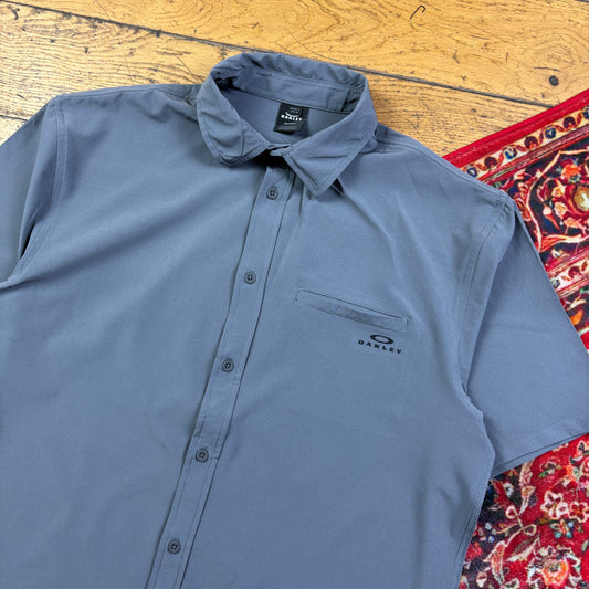 Vintage Oakley Grey Short Sleeve Shirt - S