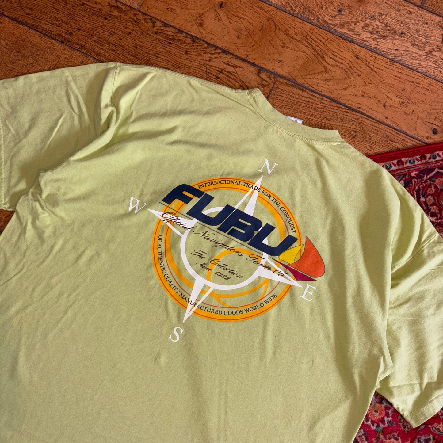 Vintage FUBU Hip Hop Green Graphic T-Shirt - 2XL