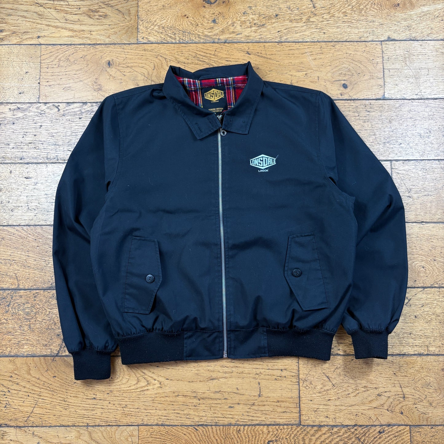 Vintage Lonsdale Black Harrington Jacket - XS