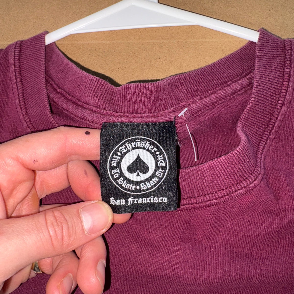Thrasher Burgundy Skate Graphic T Shirt - M