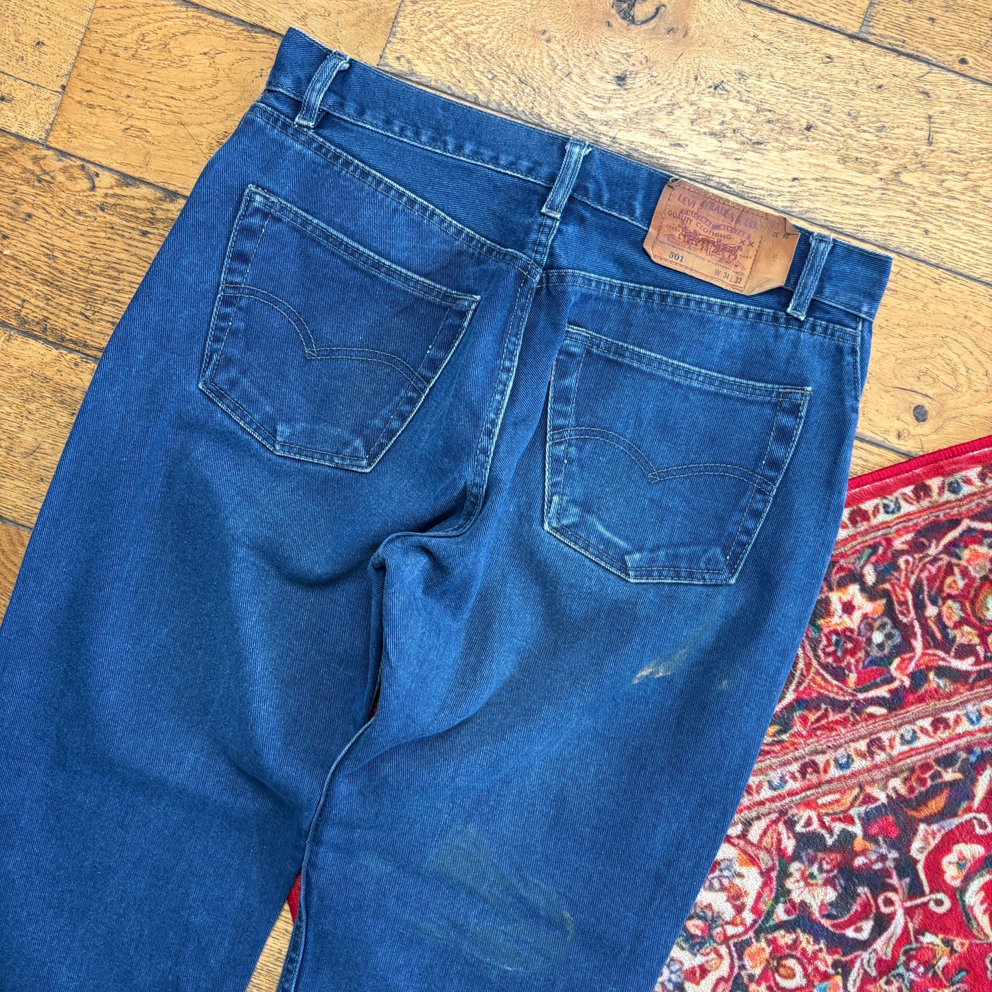 Vintage Levis 501 Straight Blue Denim Jeans - 34S