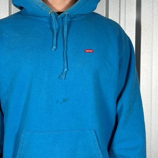 Supreme Mini Box Logo Blue Hoodie Sweatshirt - M