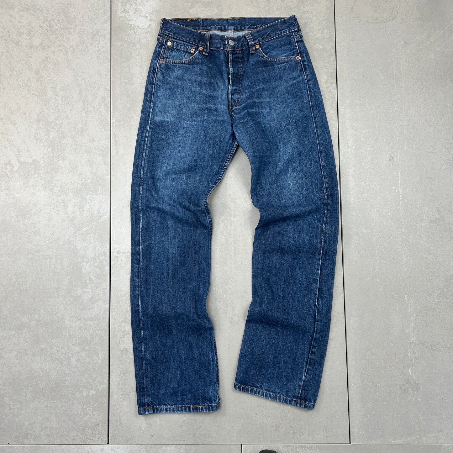 Vintage Levis 501 Straight Blue Denim Jeans - 28