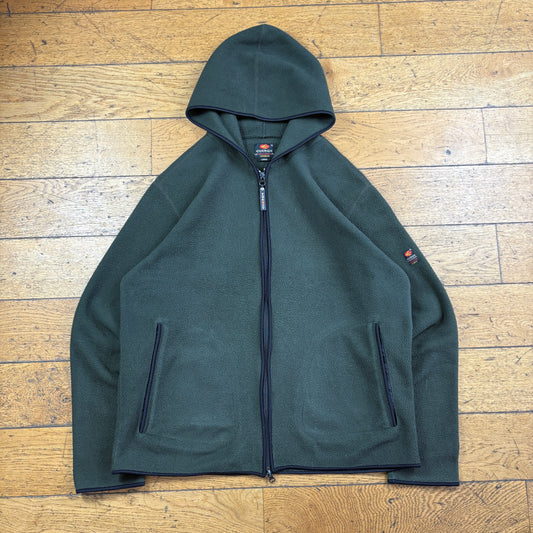 Vintage Energie Skate Green Zip Fleece Hoodie Sweatshirt - L
