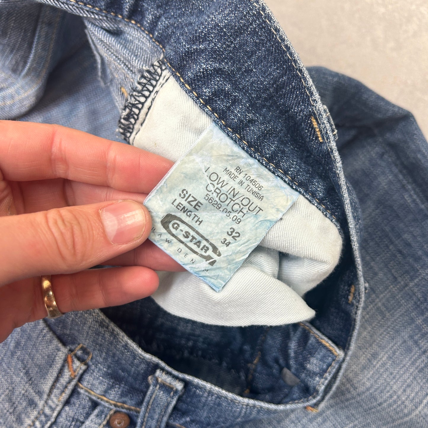 Vintage G Star Hip Hop Baggy Blue Jeans - 32