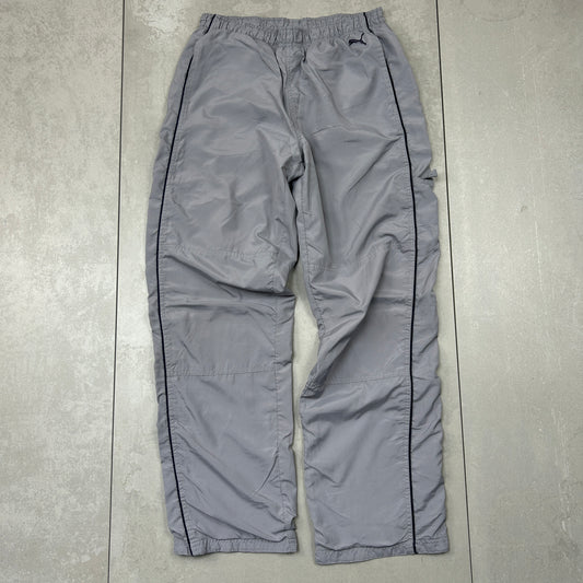Vintage Puma Grey Baggy Tracksuit Sweatpants Track Pants Bottoms - S