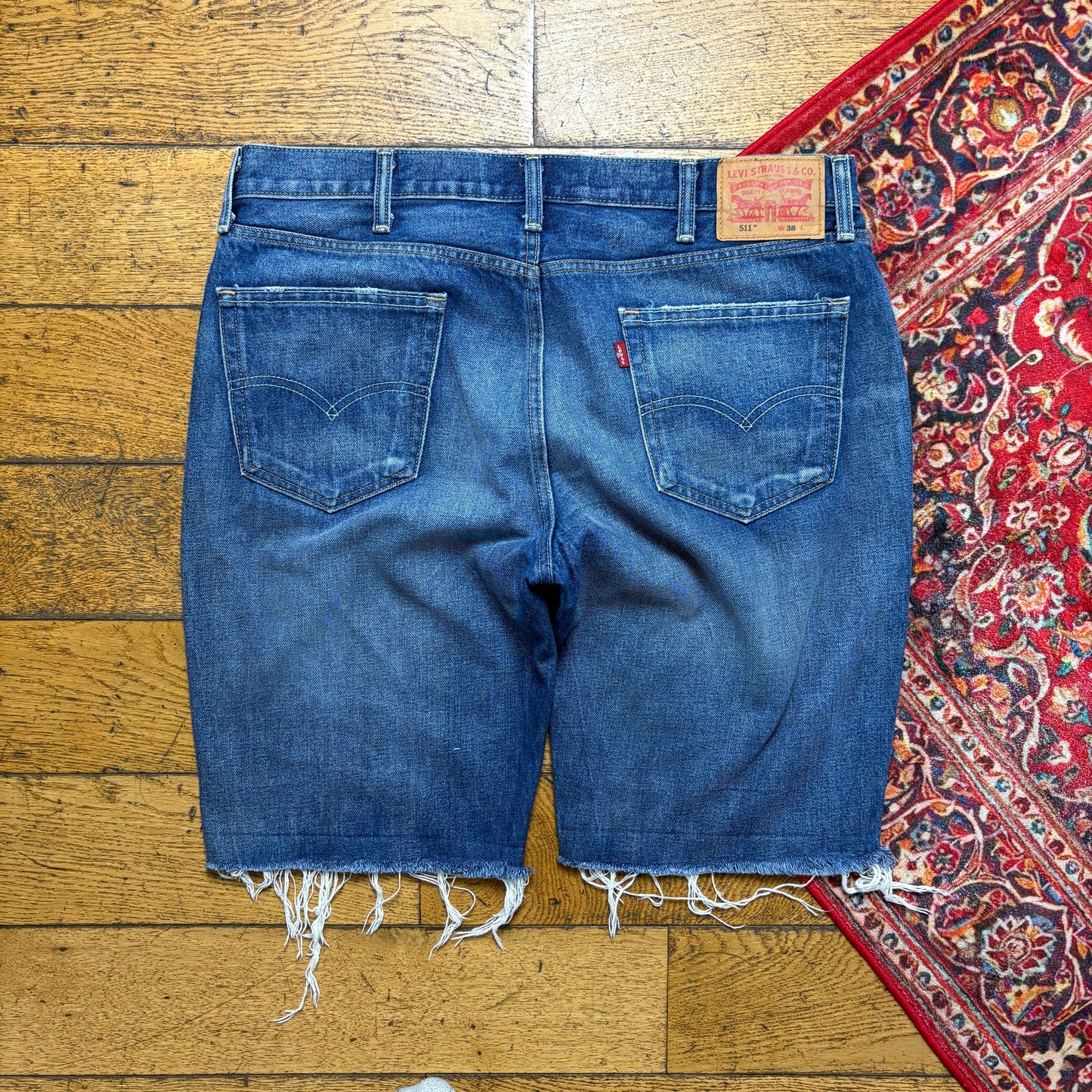 Vintage Levis 511 Slim Blue Denim Shorts - 38