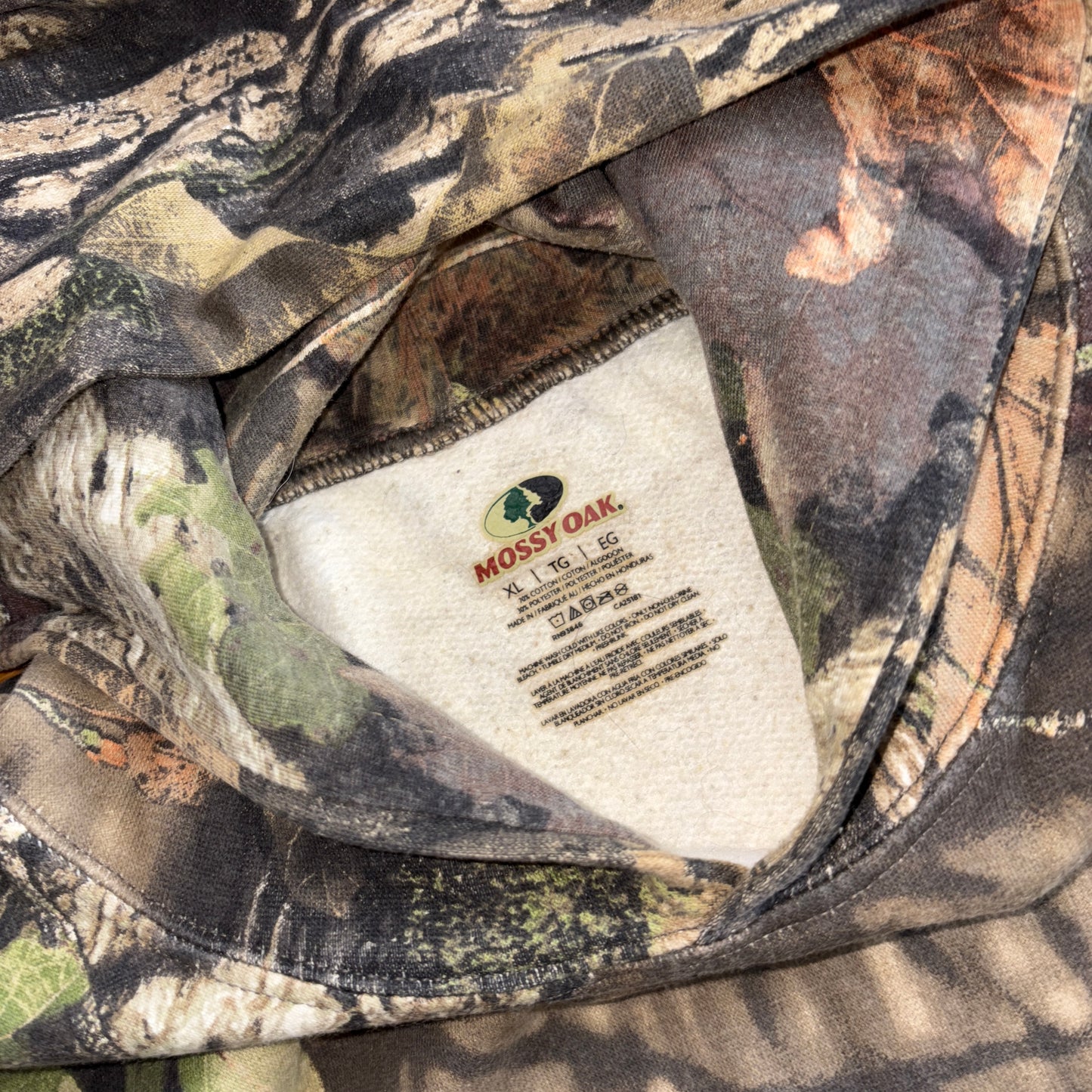 Vintage Realtree Camo Green Hoodie Sweatshirt - XL