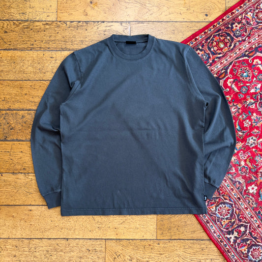 Vintage Stussy Grey Long Sleeve T-Shirt - L