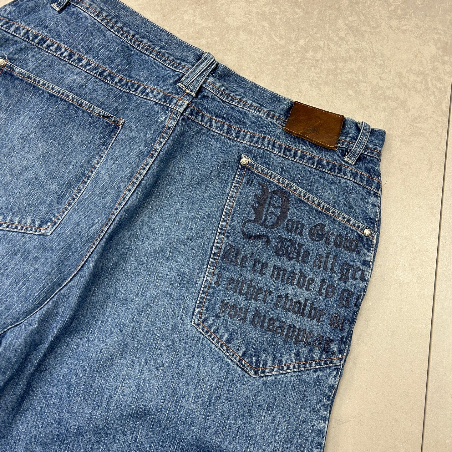 Vintage Tupac Hip Hop Baggy Shorts Blue Jorts - 38