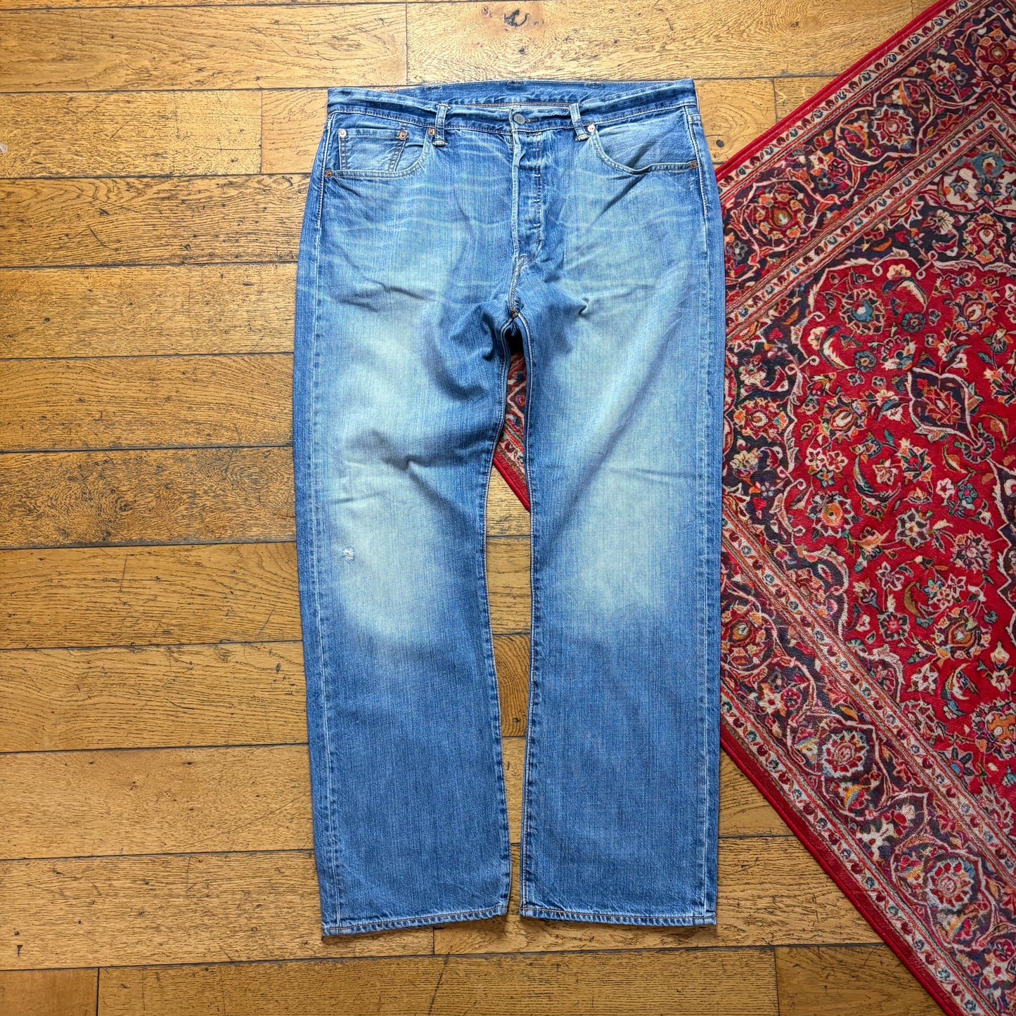 Vintage Levis 501 Straight Blue Denim Jeans - 38R