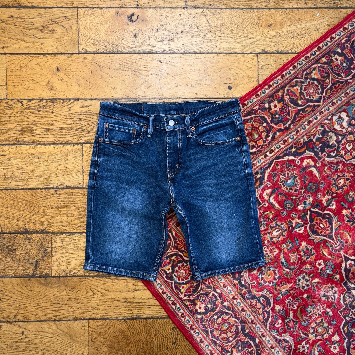 Vintage Levis 511 Slim Blue Denim Shorts - 31