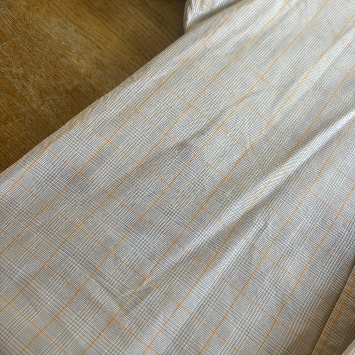 Vintage Ralph Lauren Cream Check Plaid Embroidered Shirt - L