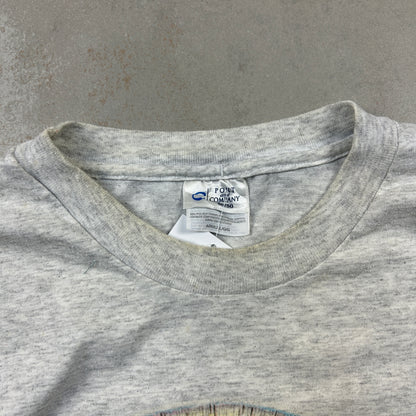 Vintage 90s Single Stitch Moose Graphic grey T-Shirt - L