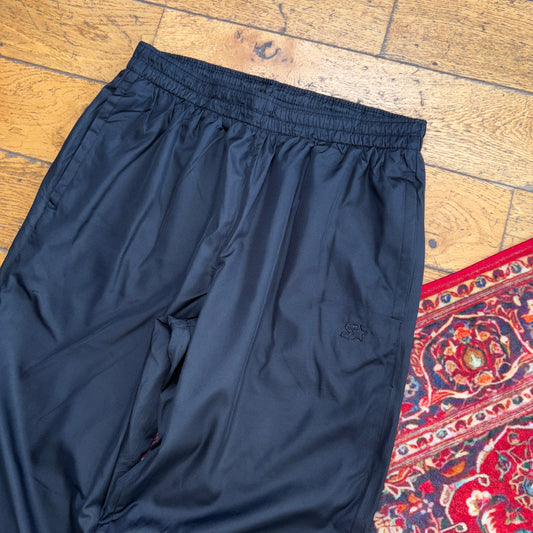 Vintage Starter Black Baggy Tracksuit Sweatpants Track Pants Bottoms - M 32R