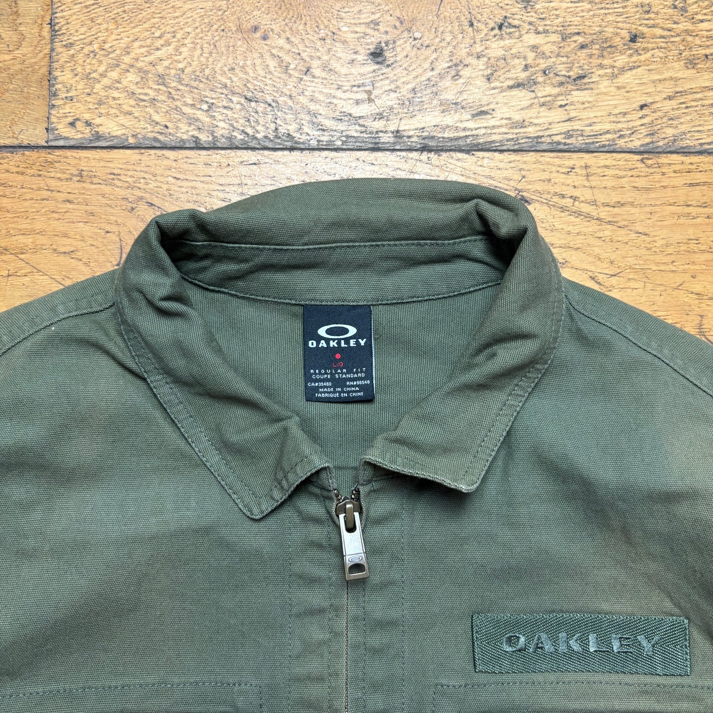 Vintage Oakley Green Workwear Overshirt Jacket - M