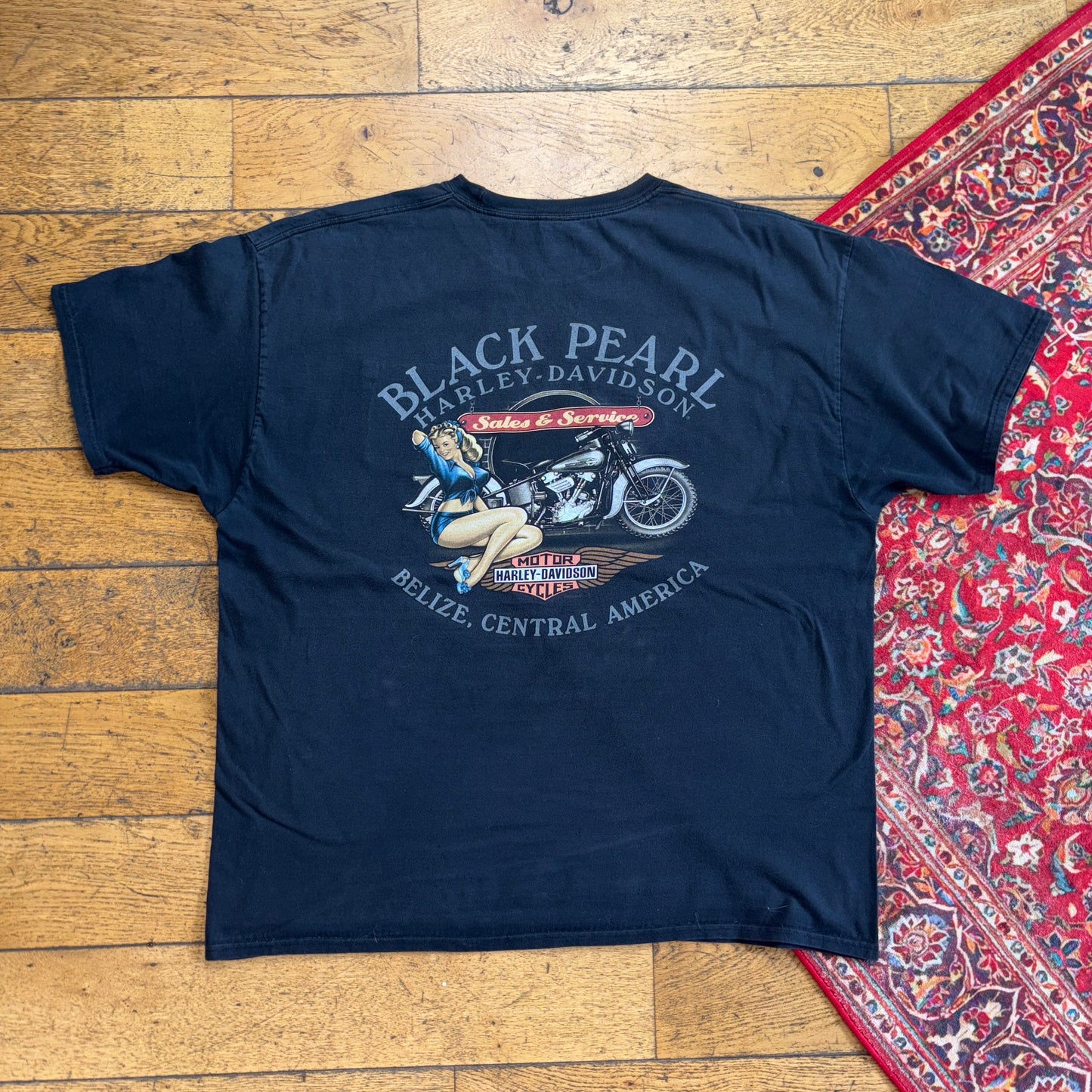 Vintage Harley Davidson Black Graphic T-Shirt - 2XL