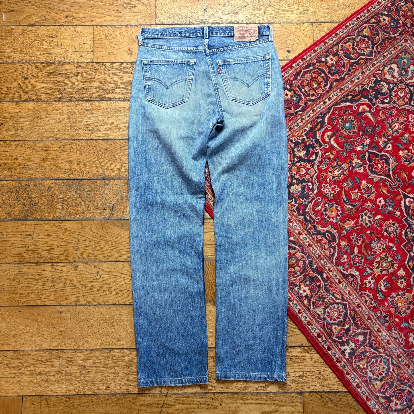 Vintage Levis 501 Straight Blue Denim Jeans - 32R