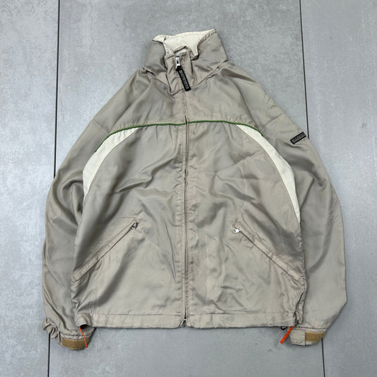 Vintage Napapijri Cream Tracksuit Track Shell Windbreaker Jacket - M