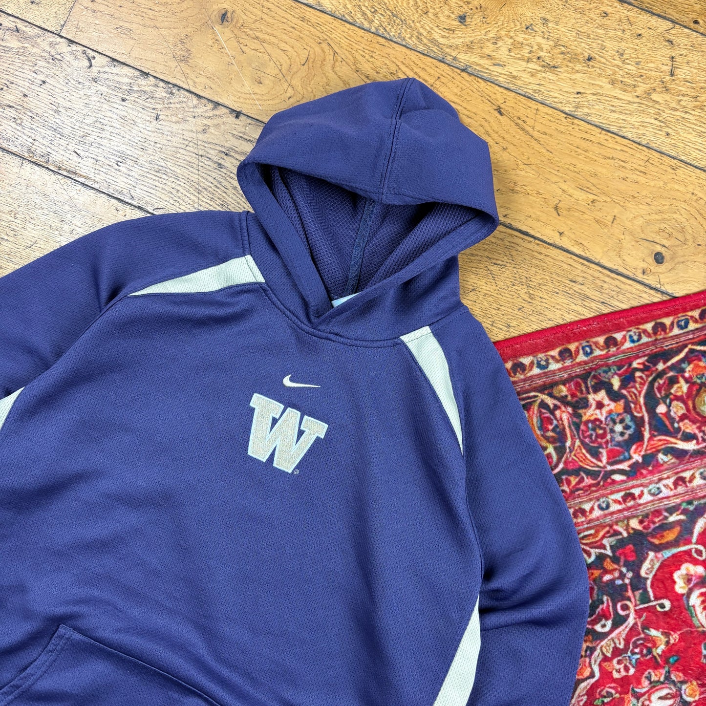 Vintage Nike Womens Purple Swoosh Embroidered Hoodie Sweatshirt - Size 20