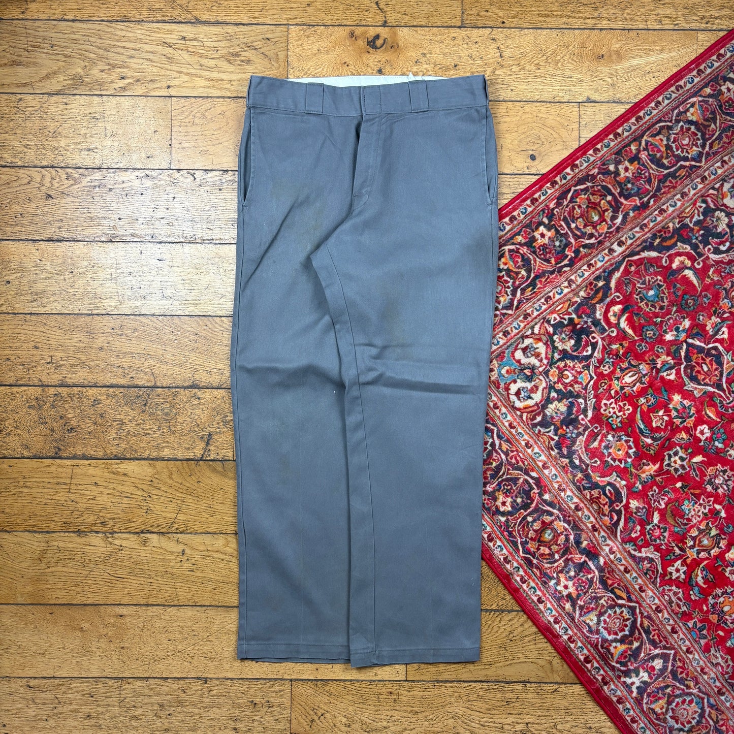 Vintage Dickies 874 Grey Baggy Skate Chino Trousers - 32