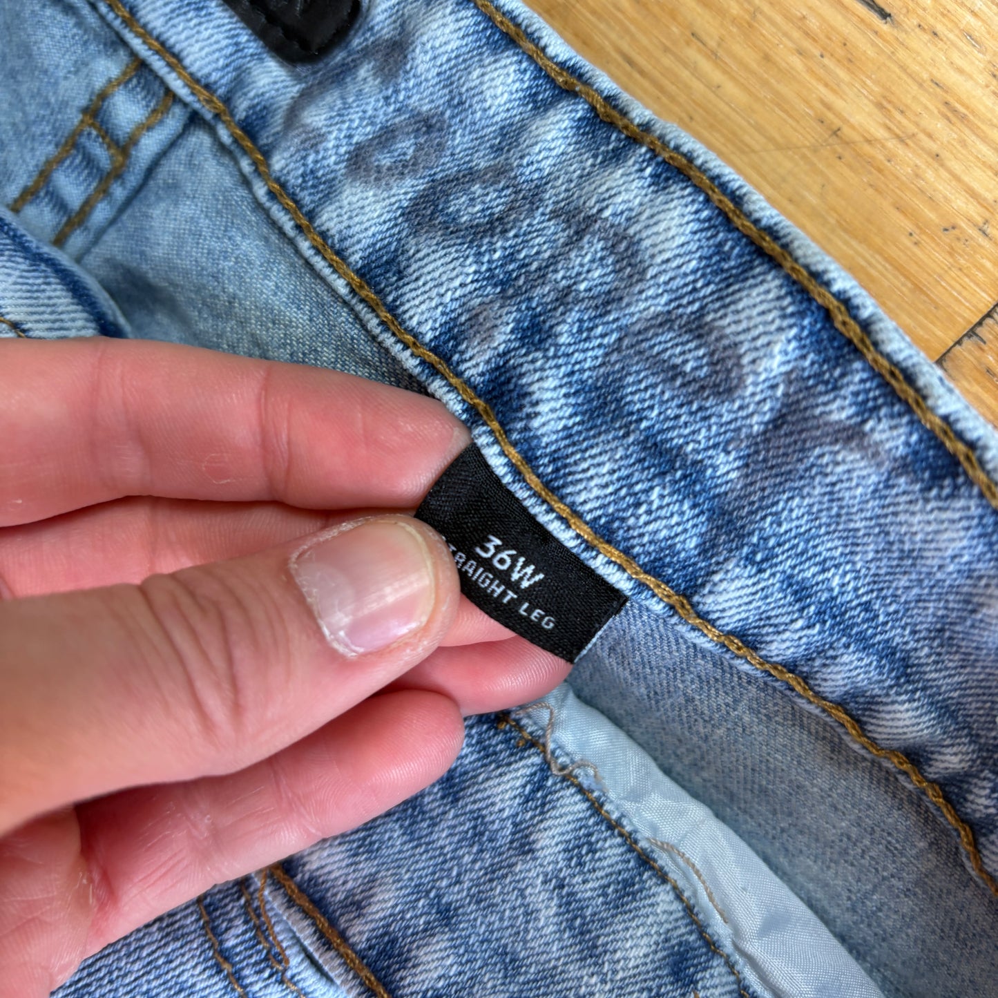 Vintage Double Knee Blue Slim Workwear Carpenter Jeans - 34