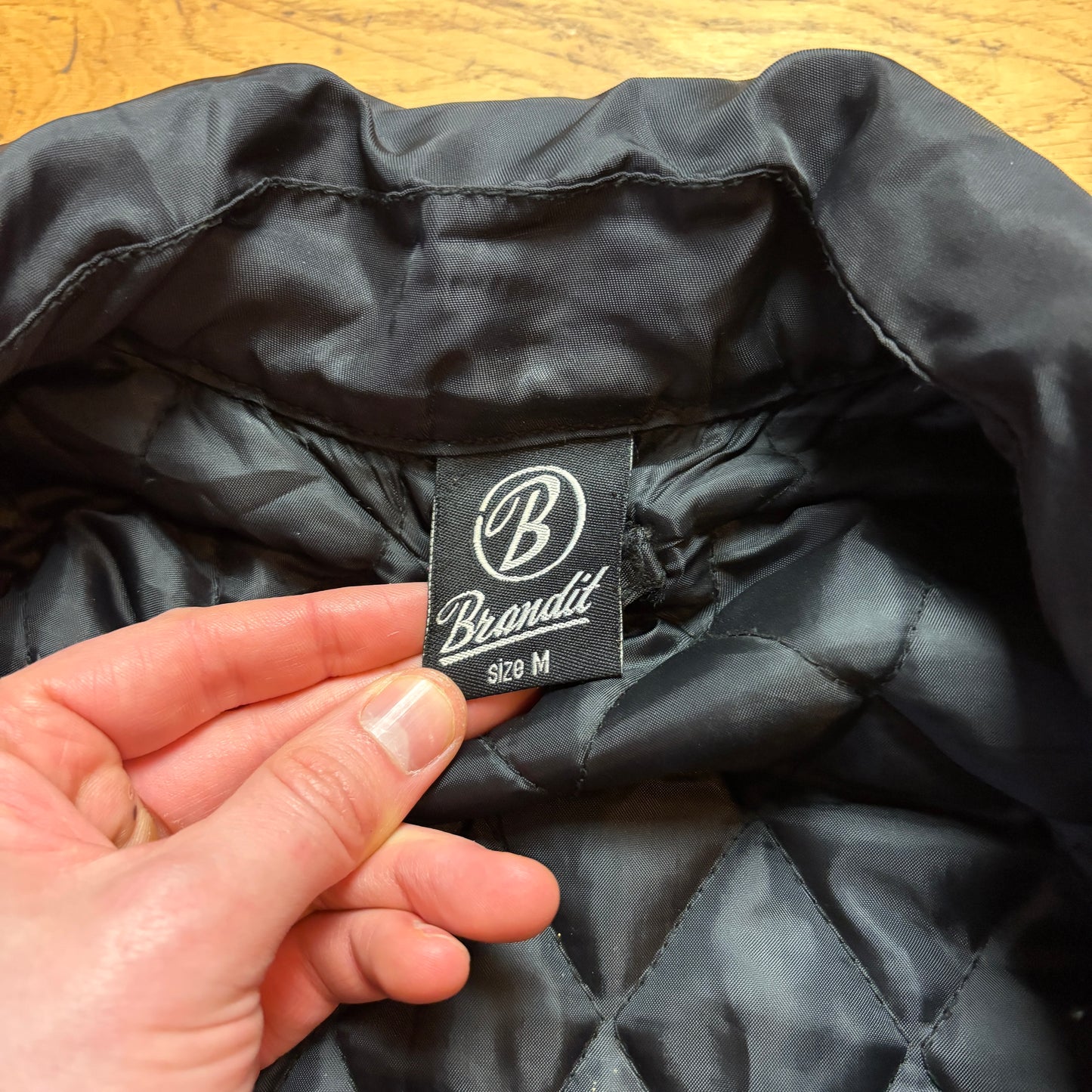 Vintage Black Bomber Aviator Puffer Jacket - M