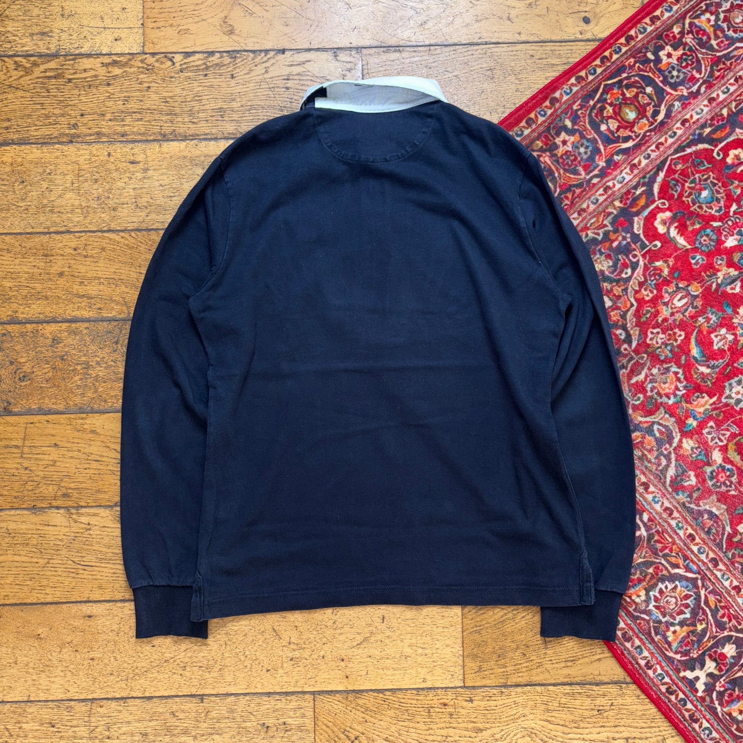 Vintage Navy North Sails Rugby Polo Shirt - S