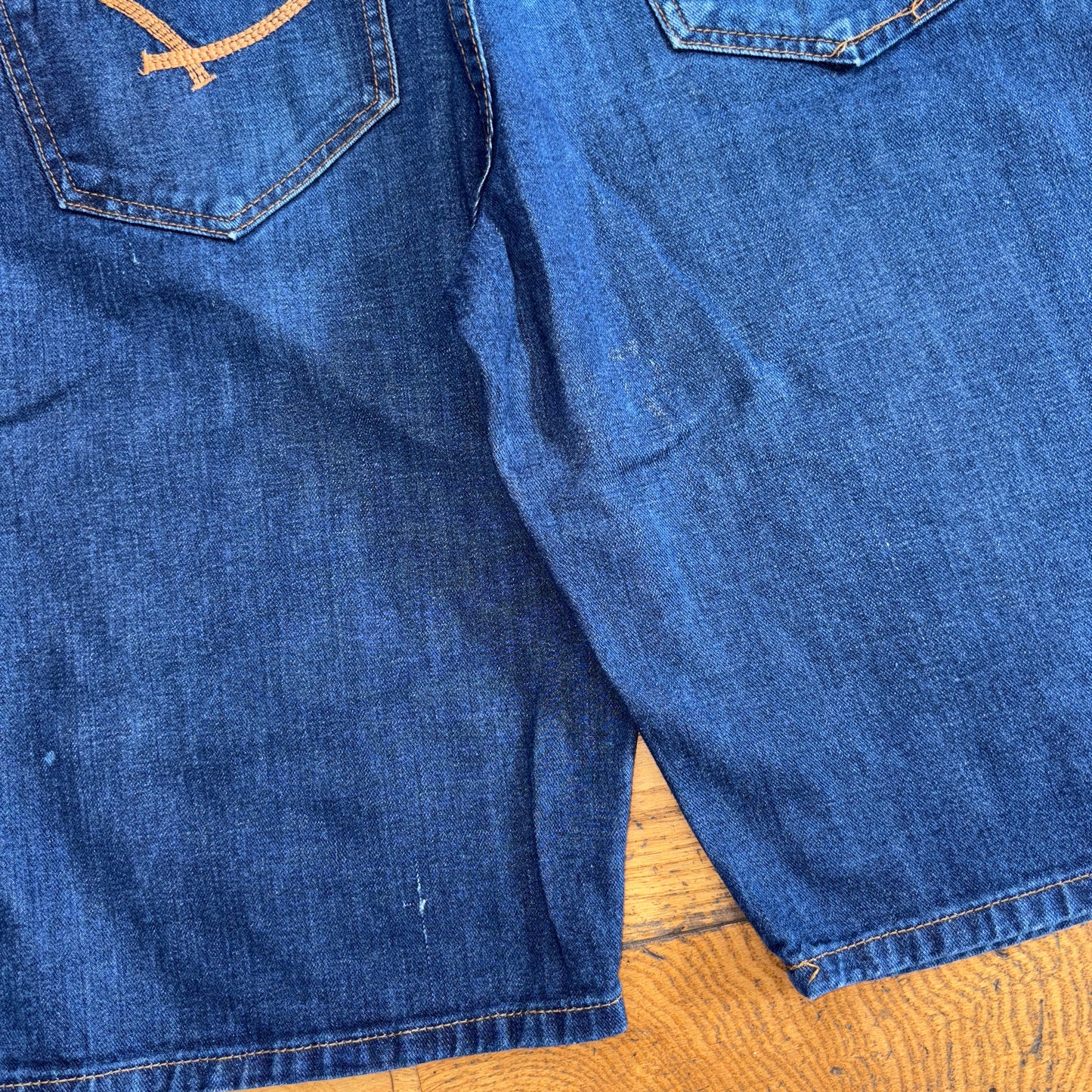 Vintage Ecko UNLTD Blue Embroidered Hip Hop Baggy Shorts Jorts - 34