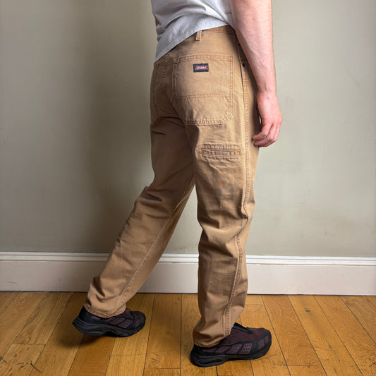 Vintage Dickies Workwear Brown Carpenter Baggy Trousers - 34R