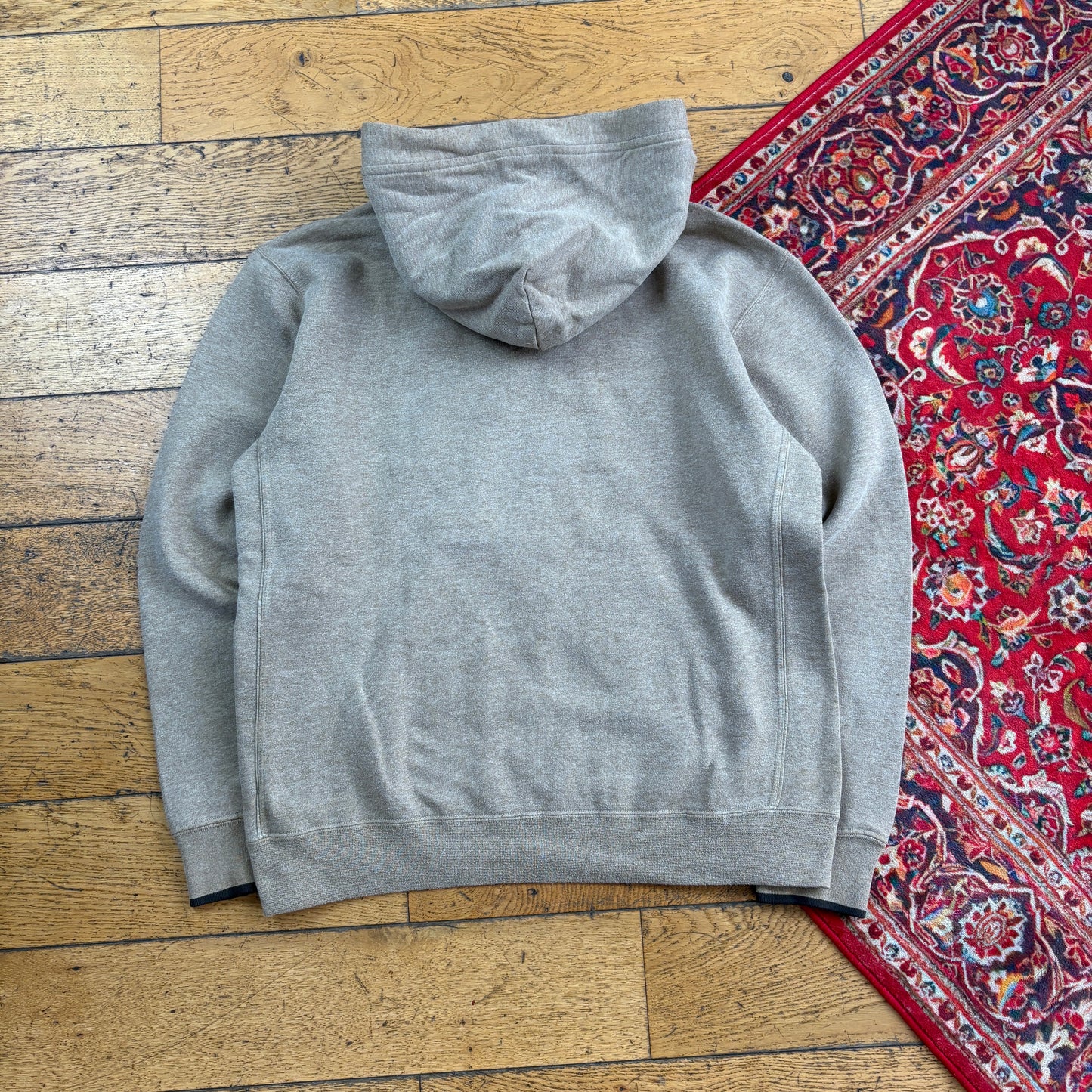 Vintage Champion Brown Hoodie Embroidered Sweatshirt - L