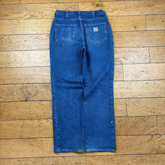Vintage Carhartt Blue Workwear Carpenter Baggy Jeans - 29
