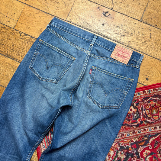 Vintage Levis 501 Straight Blue Denim Jeans - 32S