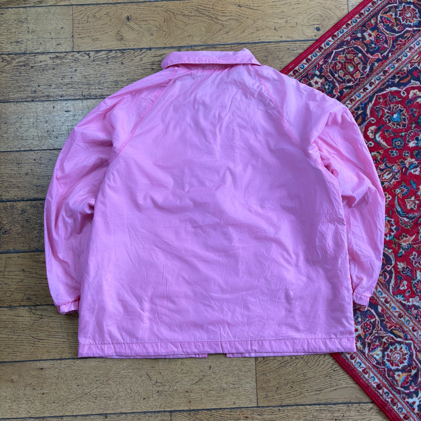 Vintage Pink Womens Nylon Coach Harrington Jacket - XL